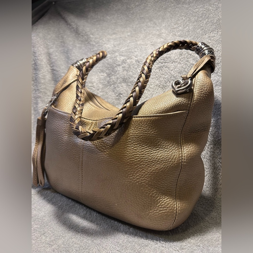 Brighton Barbados Genuine Leather Ziptop Hobo - Picture 2 of 9